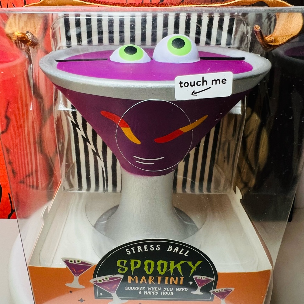 Spooky Martini Cocktail Stress Ball Purple Drink Floating Eyeballs Relaxing Fun